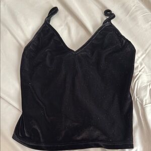 Elegant Black Velvet Women's Top
